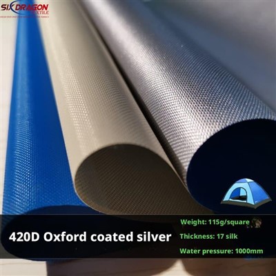 420Д Окфорд Полиестер добија Упграде Силвер Цоатион|Пламен - отпорна на карту за отворене брендове